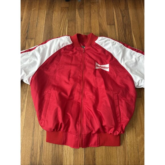 Saxon Leather Ltd Budweiser Jacket Men's Size Large - Picture 2 of 6